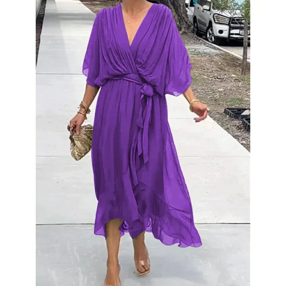 Vestido Feminino Rafaella - Gola em V (Verão 2026)