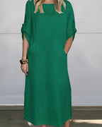 Vestido Casual Susan | Linho Puro - (Soltinho)