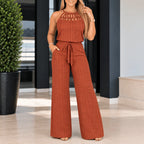 Conjunto Florença – Blusa Halter + Calça Pantalona